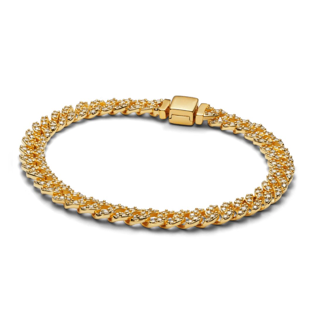 BRACELET CHAÎNE CUBAINE EN OR