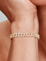 BRACELET CHAÎNE CUBAINE EN OR