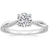 BAGUE SOLITAIRE TORSADÉE EN OR