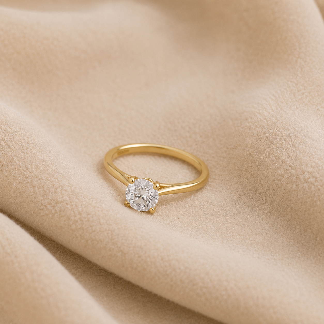 BAGUE SOLITAIRE EN OR