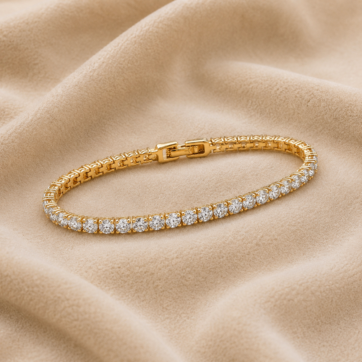 BRACELET TENNIS EN OR