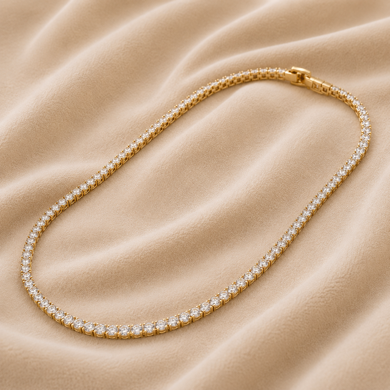 COLLIER TENNIS EN OR