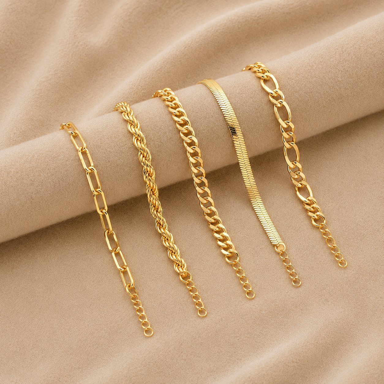 ENSEMBLE DE BRACELETS EN OR