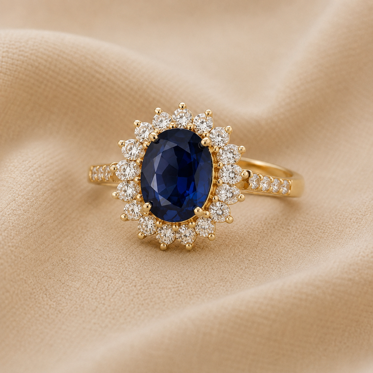 BAGUE EN OR INSPIRATION SAPHIR ROYAL