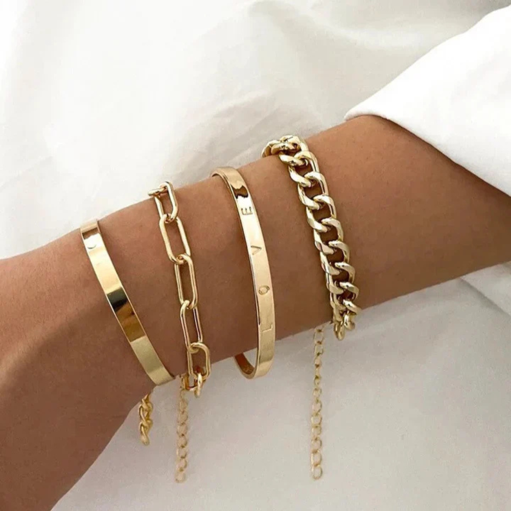 ENSEMBLE DE BRACELETS EN OR