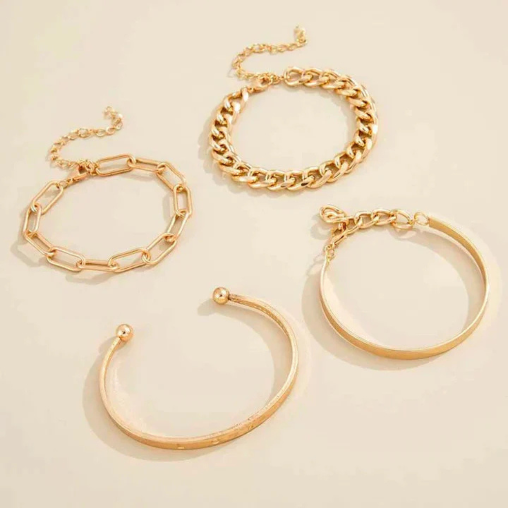 ENSEMBLE DE BRACELETS EN OR
