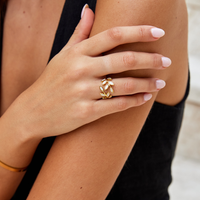 BAGUE FEUILLES EN OR