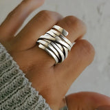 BAGUE ENVELOPPANTE ARGENT MURMURE