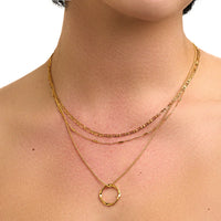 ENSEMBLE DE COLLIERS SUPERPOSÉS EN OR
