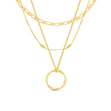 ENSEMBLE DE COLLIERS SUPERPOSÉS EN OR