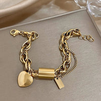 BRACELET CHARME CŒUR EN OR