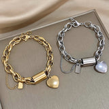 BRACELET CHARME CŒUR EN OR