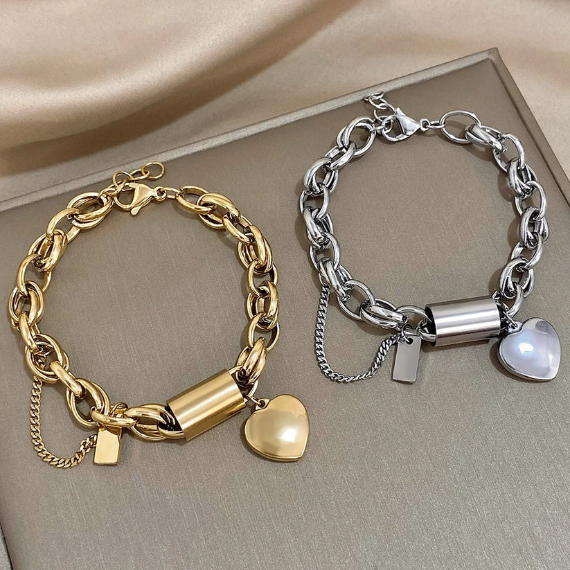 BRACELET CHARME CŒUR EN OR