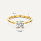 BAGUE SOLITAIRE EN OR