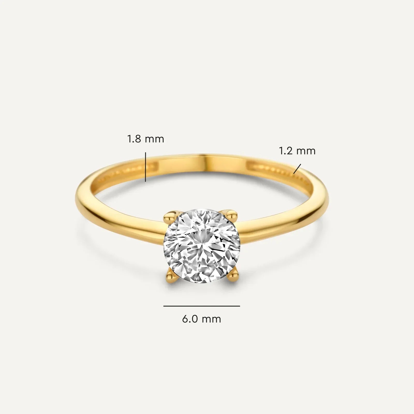 BAGUE SOLITAIRE EN OR