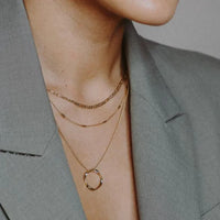 ENSEMBLE DE COLLIERS SUPERPOSÉS EN OR