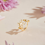 BAGUE FEUILLES EN OR