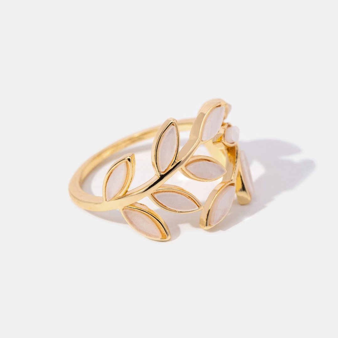 BAGUE FEUILLES EN OR