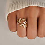 BAGUE FEUILLES EN OR