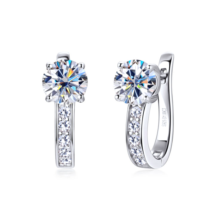 BOUCLES D'OREILLES CRÉOLES EN OR AVEC CRISTAUX