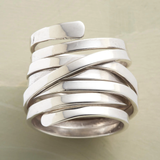 BAGUE ENVELOPPANTE ARGENT MURMURE