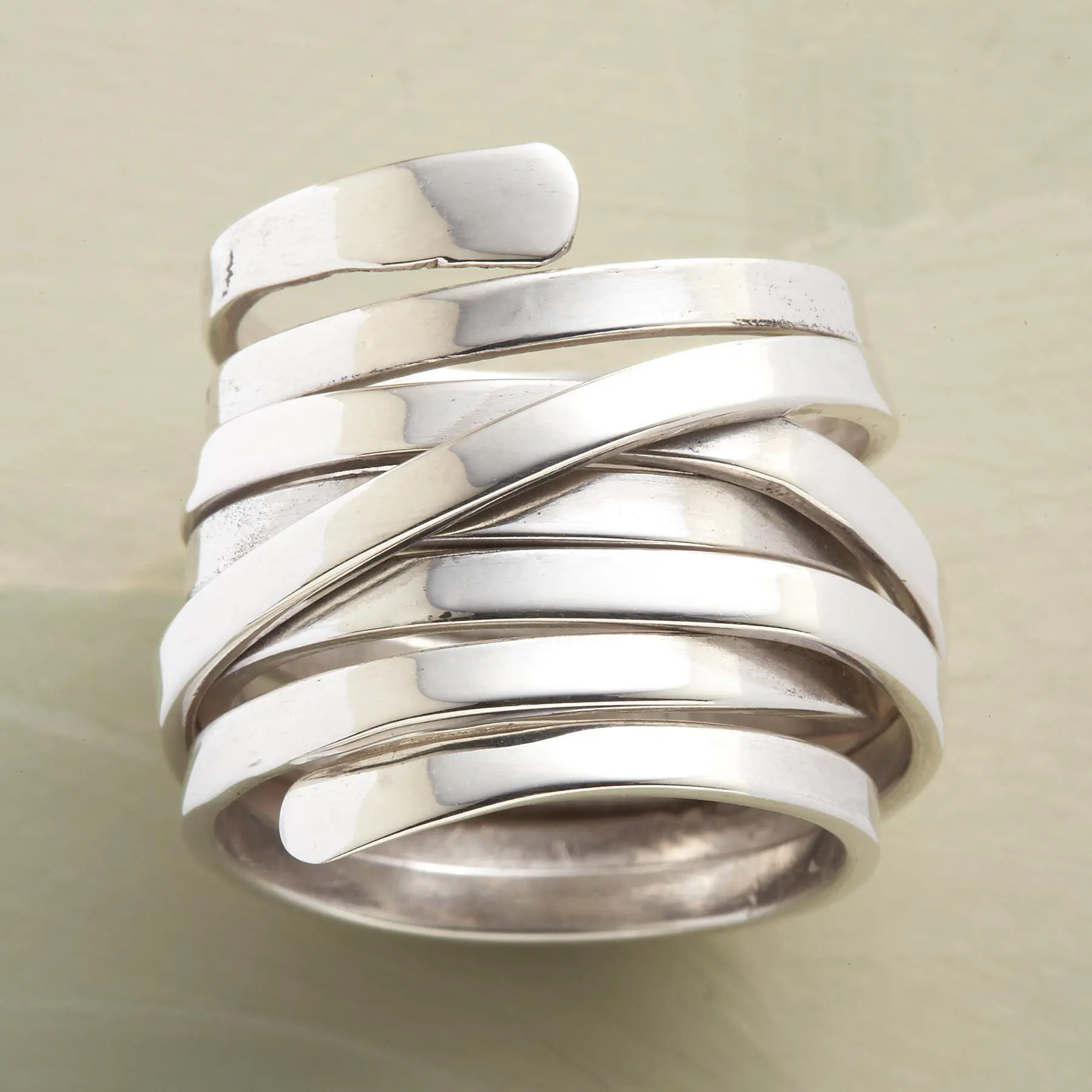 BAGUE ENVELOPPANTE ARGENT MURMURE