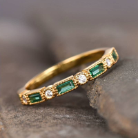 BAGUE EN OR ÉMERAUDE MUSE